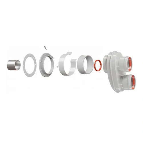 Адаптер моноблочный Royal Thermo 60/100 для перехода на двухтрубную систему 80/80 (универсальный)