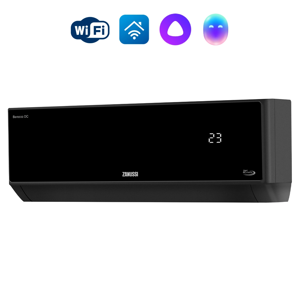 Сплит-система инверторного типа Zanussi Barocco DC Inverter Black ZACS/I-09 HB-BLACK/A23/N8 комплект